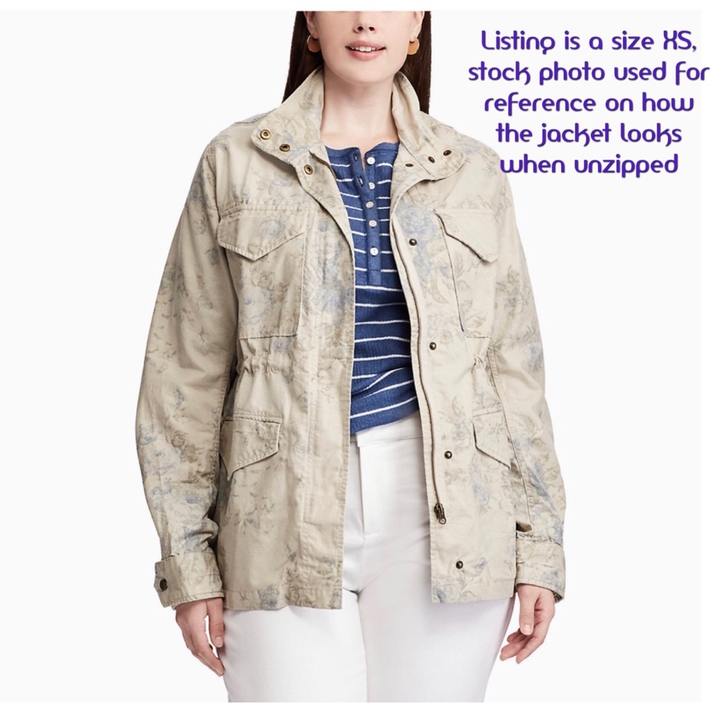 Chaps Cobble Ave FloralAnorak Canvas Jacket - Picture 3 of 10